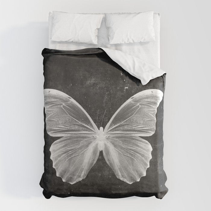 Butterfly in Black Duvet Cover Gallery Image 1