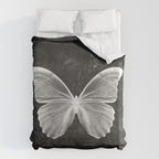 Butterfly in Black Duvet Cover Gallery Image 6