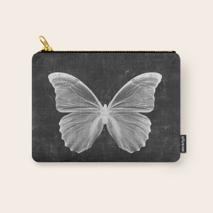 Butterfly in Black Carry All Pouch Gallery Image 1