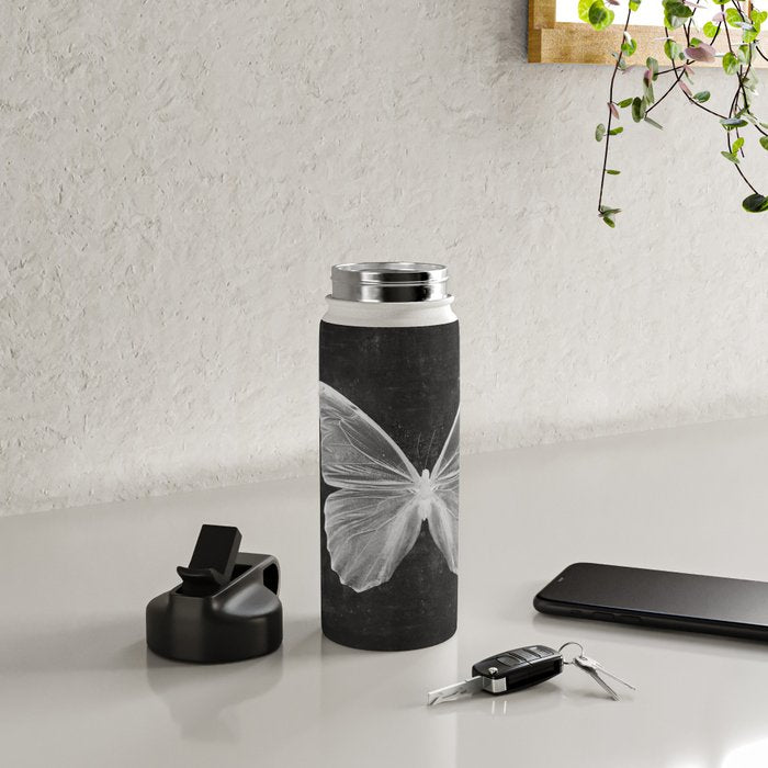 Butterfly in Black Water Bottle Gallery Image 4