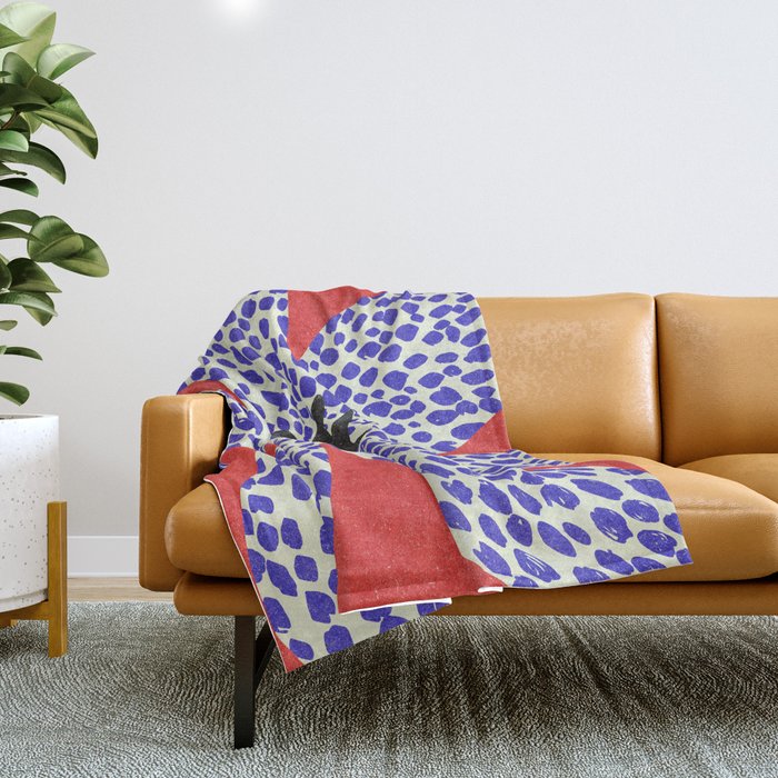 Paris Flower Market\ Modern art Throw Blanket Gallery Image 1