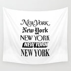 I Heart New York City Black and White New York Poster I Love NYC Design black-white home wall decor Wall Tapestry Gallery Image 4
