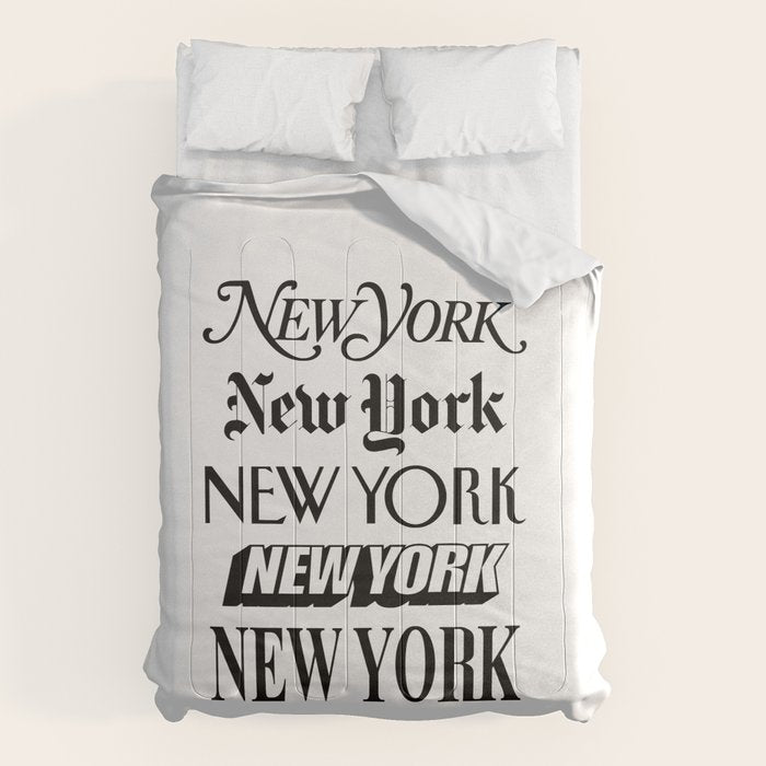 I Heart New York City Black and White New York Poster I Love NYC Design black-white home wall decor Comforter Gallery Image 6