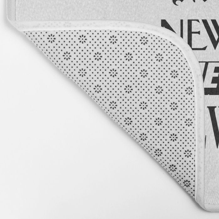 I Heart New York City Black and White New York Poster I Love NYC Design black-white home wall decor Bath Mat Gallery Image 2