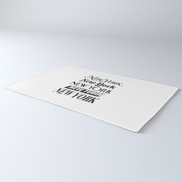 I Heart New York City Black and White New York Poster I Love NYC Design black-white home wall decor Rug Gallery Image 3