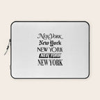 I Heart New York City Black and White New York Poster I Love NYC Design black-white home wall decor Laptop Sleeve Gallery Image 1
