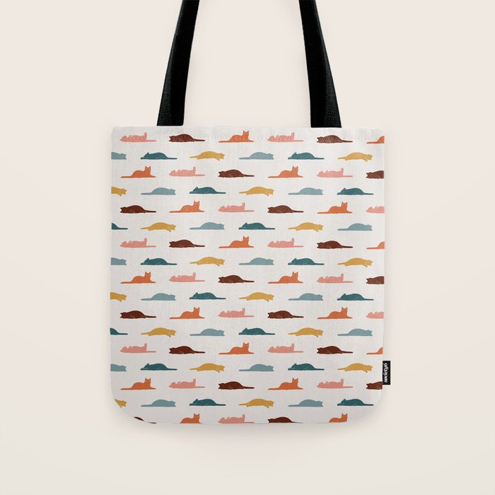 Lazy Cat Pattern Tote Bag Gallery Image 1