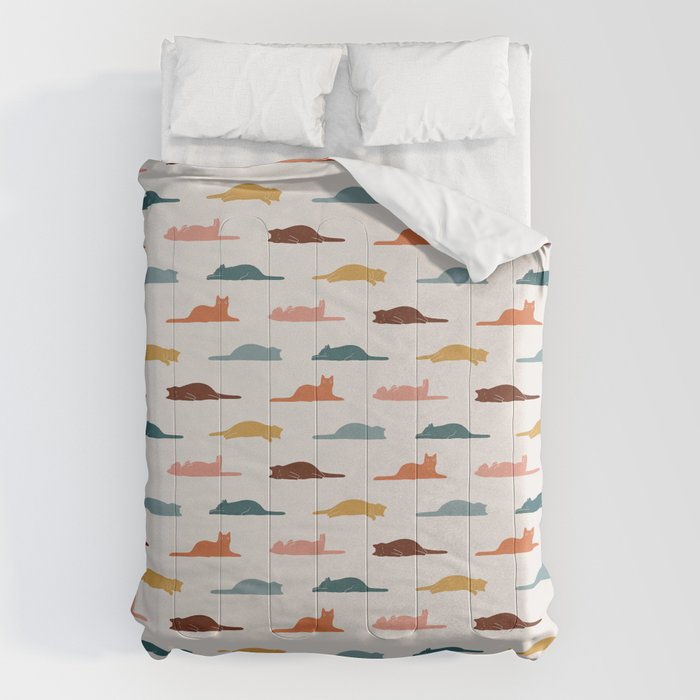 Lazy Cat Pattern Comforter Gallery Image 1