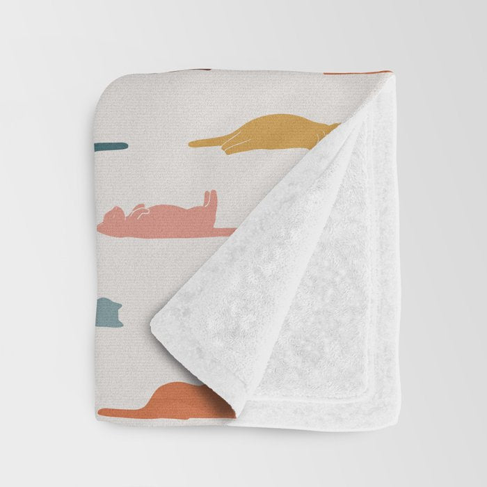 Lazy Cat Pattern Throw Blanket Gallery Image 3