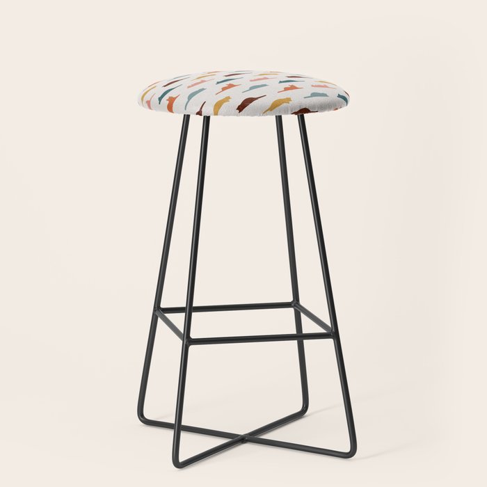 Lazy Cat Pattern Stool Gallery Image 1