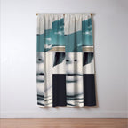 woman portrait /collage 3 Window Curtain Gallery Image 3