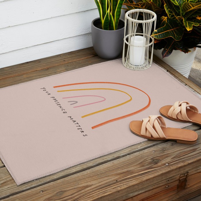 "Your Presence Matters" Outdoor Rug Gallery Image 2