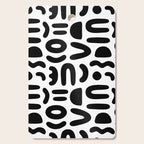 Abstract black and white symbol art pattern Cutting Board Gallery Image 1
