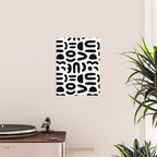 Abstract black and white symbol art pattern Poster Gallery Image 2