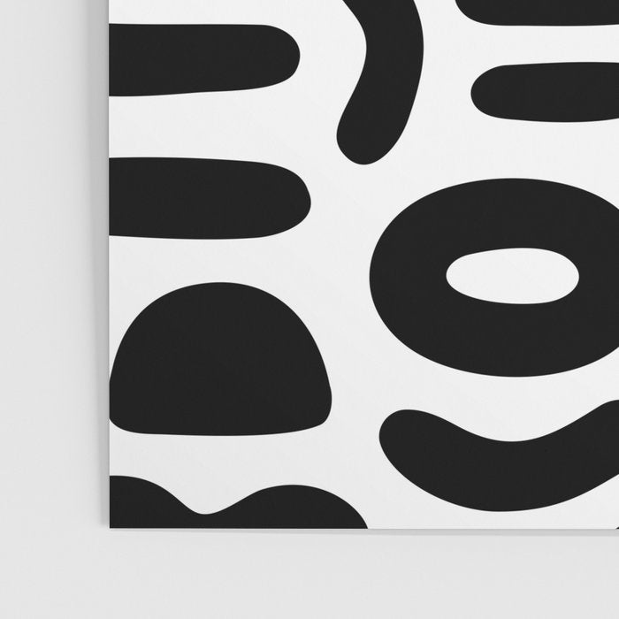 Abstract black and white symbol art pattern Poster Gallery Image 3