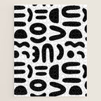 Abstract black and white symbol art pattern Jigsaw Puzzle Gallery Image 1