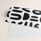 Abstract black and white symbol art pattern Wrapping Paper Gallery Image 2