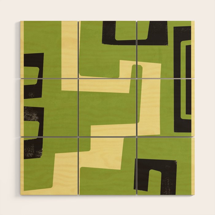 Modern Abstract Minimal Shapes 148 Wood Wall Art Gallery Image 1