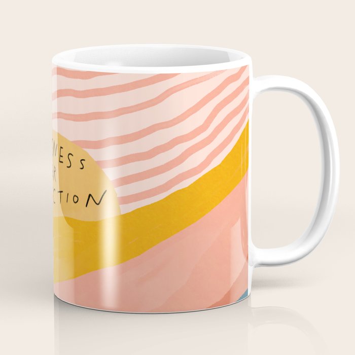 Wholeness Over Perfection | Waves Hand Lettering Design Coffee Mug Gallery Image 1