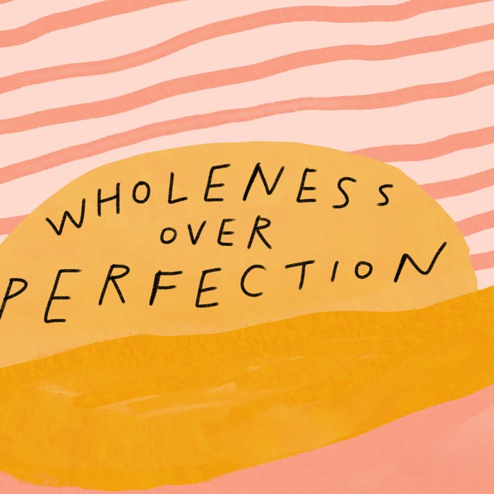 Wholeness Over Perfection | Waves Hand Lettering Design Coffee Mug Gallery Image 2