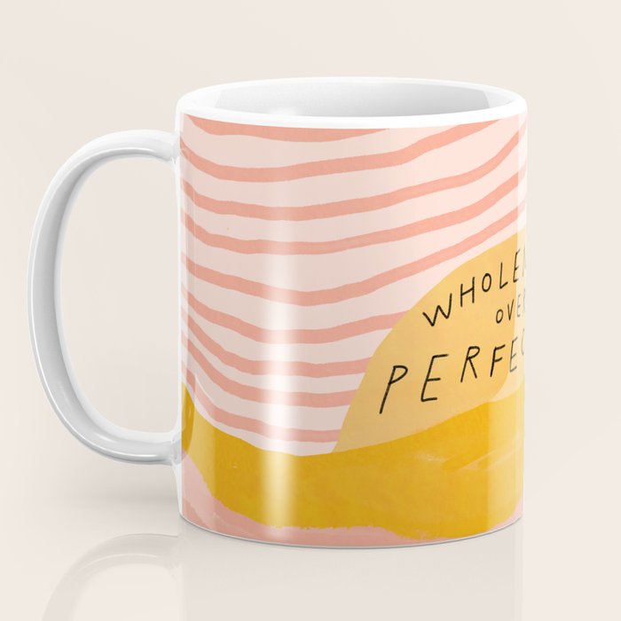 Wholeness Over Perfection | Waves Hand Lettering Design Coffee Mug Gallery Image 3