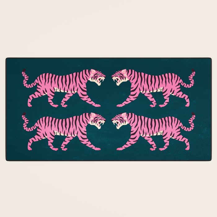 Fierce: Night Race Pink Tiger Edition Desk Mat Gallery Image 3