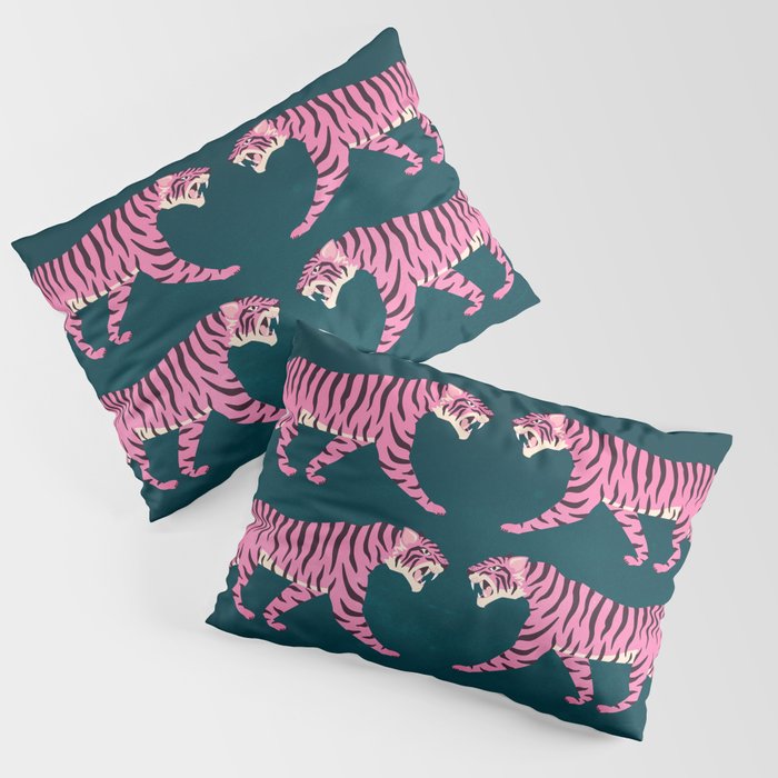 Fierce: Night Race Pink Tiger Edition Pillow Sham Gallery Image 3