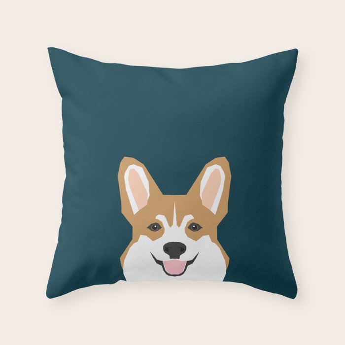 Teagan - Corgi Welsh Corgi gift phone case design for pet lovers and dog people Throw Pillow Gallery Image 6