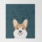 Teagan - Corgi Welsh Corgi gift phone case design for pet lovers and dog people Throw Blanket Gallery Image 2