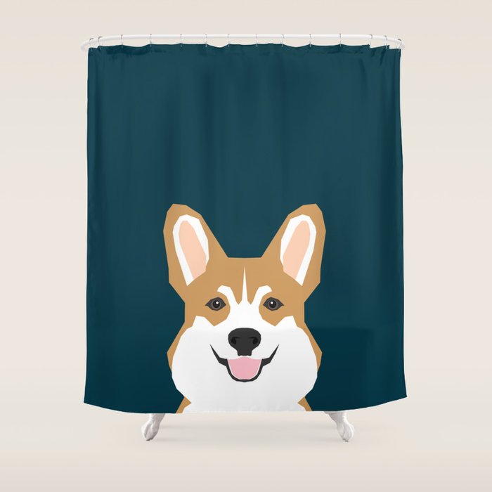Teagan - Corgi Welsh Corgi gift phone case design for pet lovers and dog people Shower Curtain Gallery Image 1