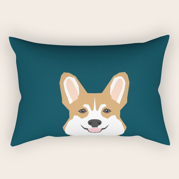 Teagan - Corgi Welsh Corgi gift phone case design for pet lovers and dog people Rectangular Pillow Gallery Image 2