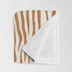Tiger Stripes In Neutral Throw Blanket Gallery Image 3