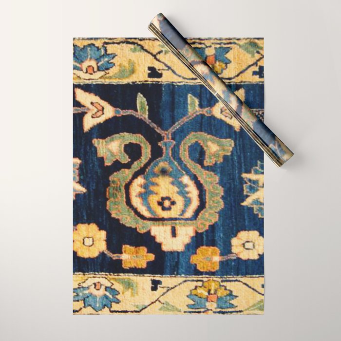 Mahal Floral Vintage Persian Runner Rug Print Wrapping Paper Gallery Image 1