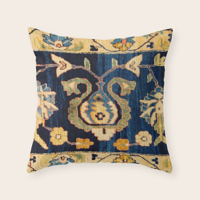 Mahal Floral Vintage Persian Runner Rug Print Throw Pillow Gallery Image 6