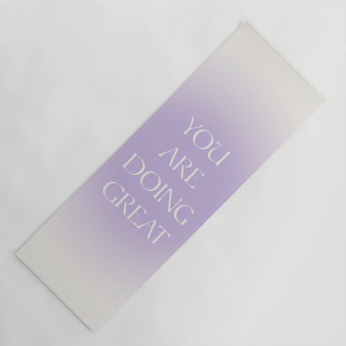 You Are Doing Great Lavender Gradient Yoga Mat Gallery Image 1