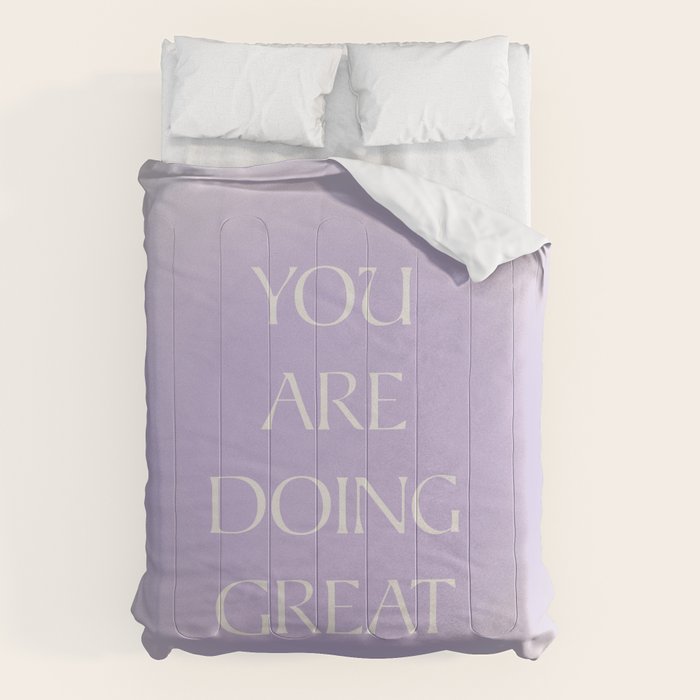 You Are Doing Great Lavender Gradient Comforter Gallery Image 1