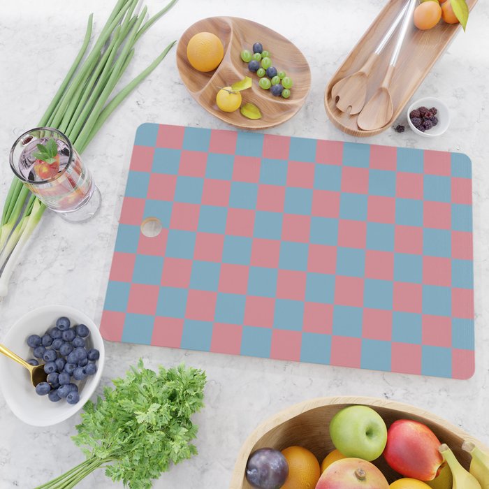 Cool Eclectic Revival Checks Cutting Board Gallery Image 2