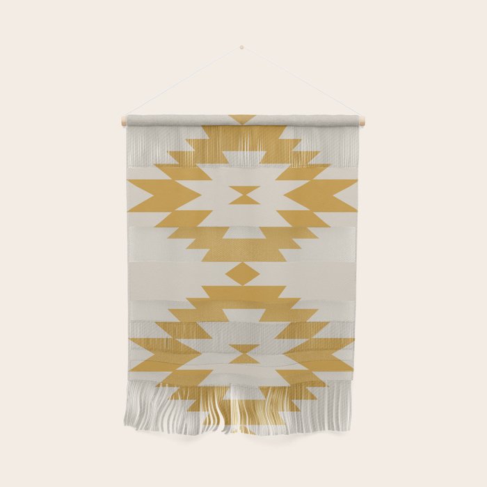 Southwestern Minimalism - Golden Yellow Neutral Beige Wall Hanging Gallery Image 1