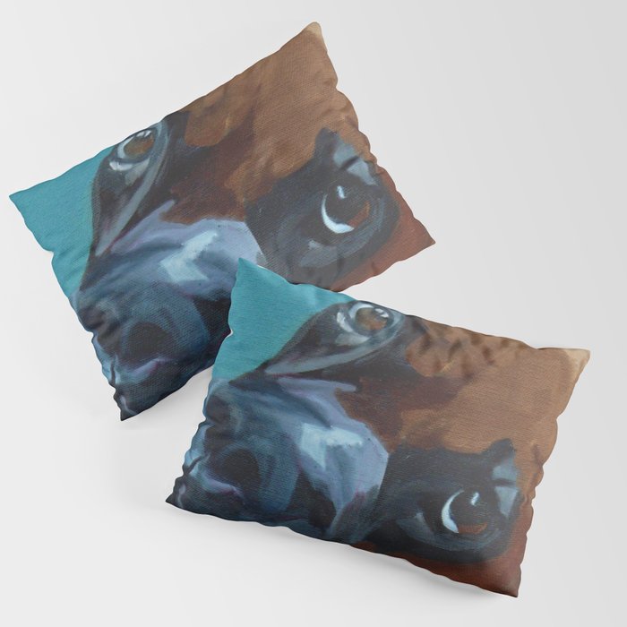 Leo the Boxer Dog Portrait Pillow Sham Gallery Image 1