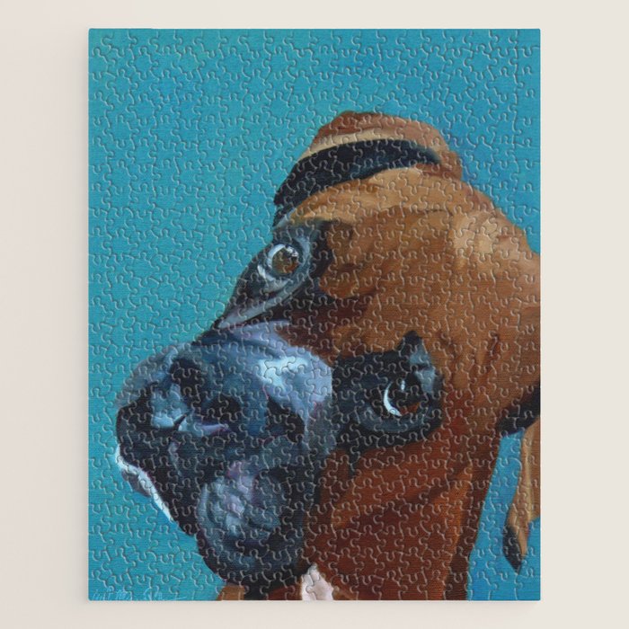 Leo the Boxer Dog Portrait Jigsaw Puzzle Gallery Image 1