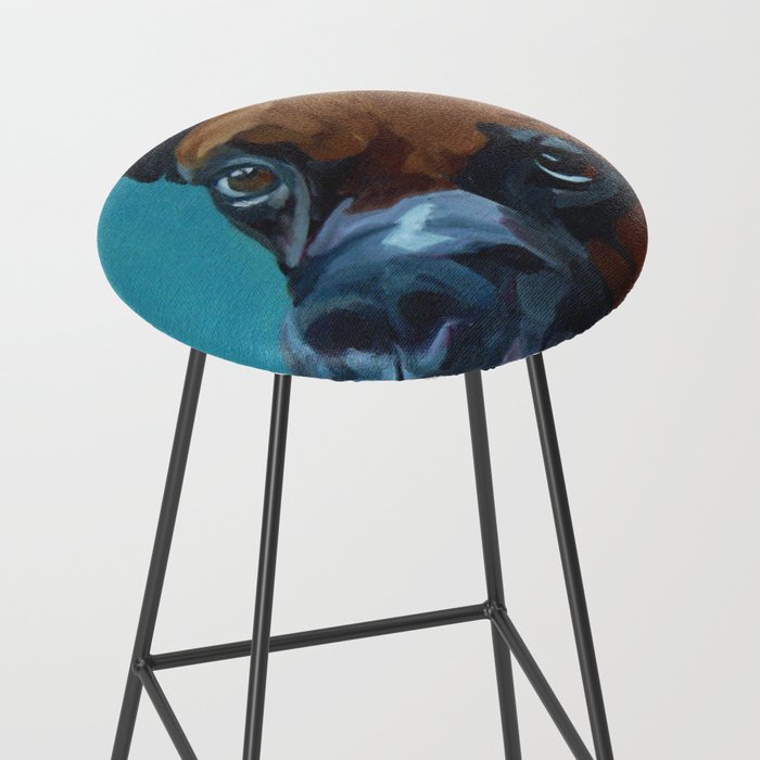 Leo the Boxer Dog Portrait Stool Gallery Image 2