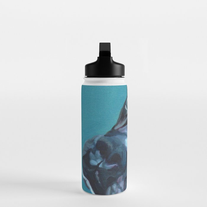 Leo the Boxer Dog Portrait Water Bottle Gallery Image 3