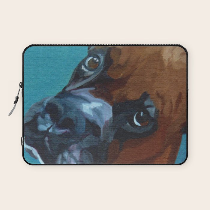 Leo the Boxer Dog Portrait Laptop Sleeve Gallery Image 1