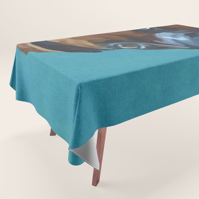 Leo the Boxer Dog Portrait Tablecloth Gallery Image 1