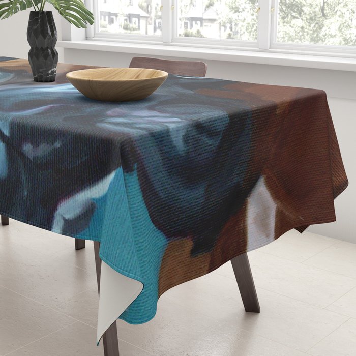 Leo the Boxer Dog Portrait Tablecloth Gallery Image 3