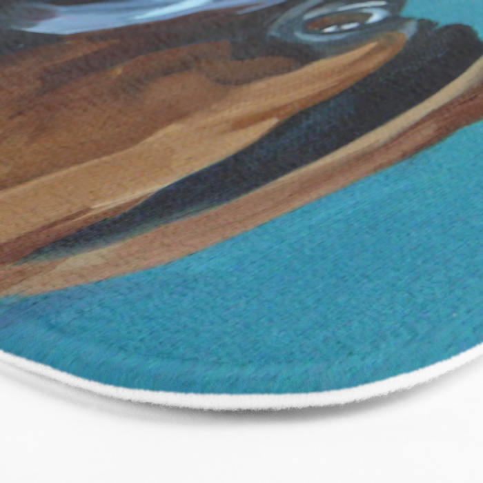 Leo the Boxer Dog Portrait Bath Mat Gallery Image 3