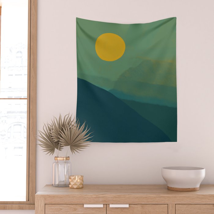 The Hills Felt Green That Evening Wall Tapestry Gallery Image 2