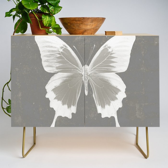 Butterfly on grunge surface Credenza Gallery Image 1