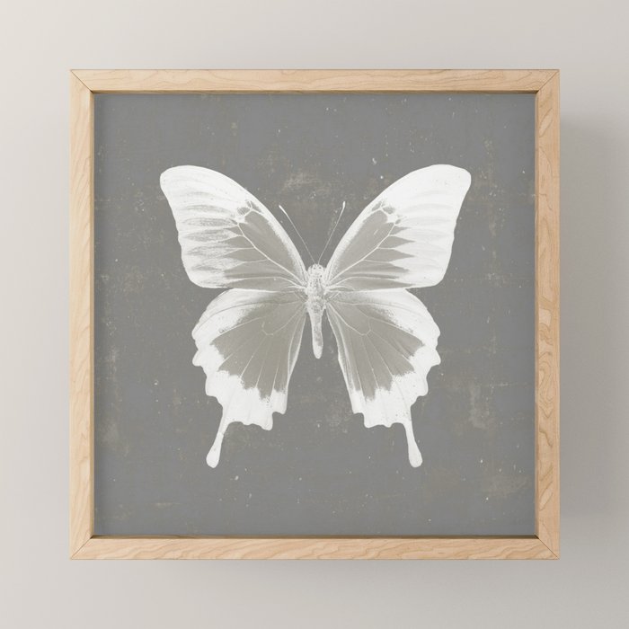 Butterfly on grunge surface Mini Art Print Gallery Image 1
