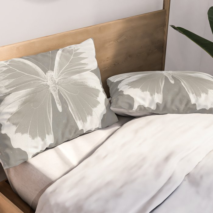 Butterfly on grunge surface Pillow Sham Gallery Image 2